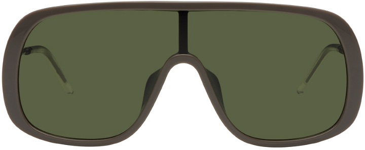 Photo: Kenzo Gray & Green Shield Sunglasses