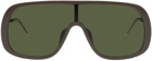 Kenzo Gray & Green Shield Sunglasses