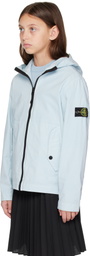 Stone Island Junior Kids Blue Stretch Cotton Jacket