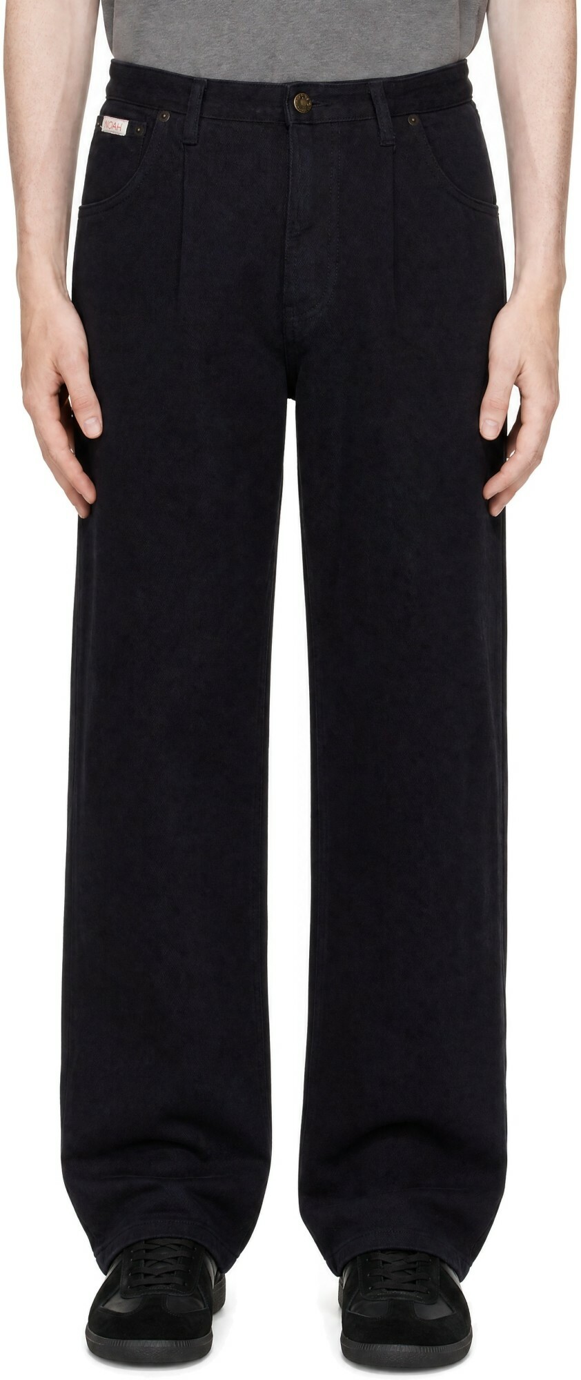 Noah Purple Brushed Pleated Jeans