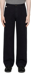 Noah Purple Brushed Pleated Jeans