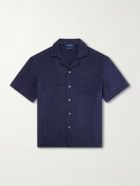 Thom Sweeney - Camp-Collar Silk Shirt - Blue