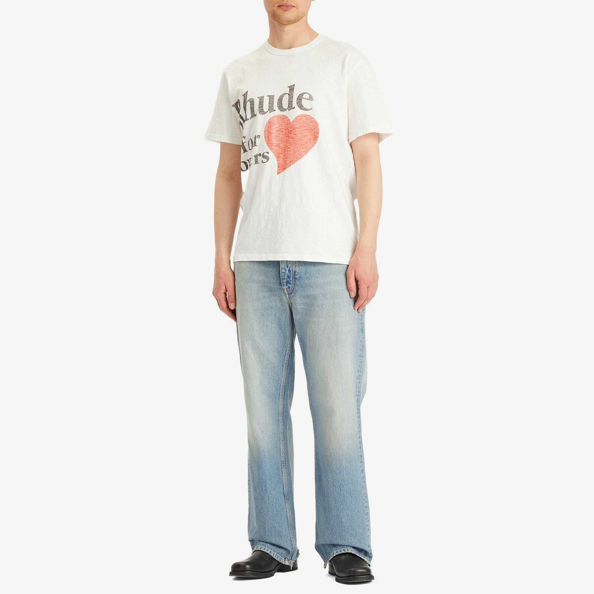【関税込み】Rhude ホワイト 'Lovers' スラブ Tシャツ Rhude Rhude Lovers Slub T-Shirt | Saks Fifth Avenue
