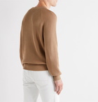 Brunello Cucinelli - Contrast-Tipped Ribbed Cotton Sweater - Neutrals