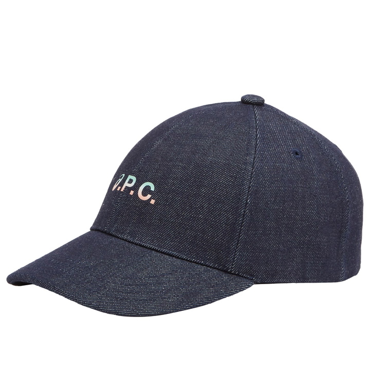 Photo: A.P.C. Men's x Asics Denim Cap in Indigo 