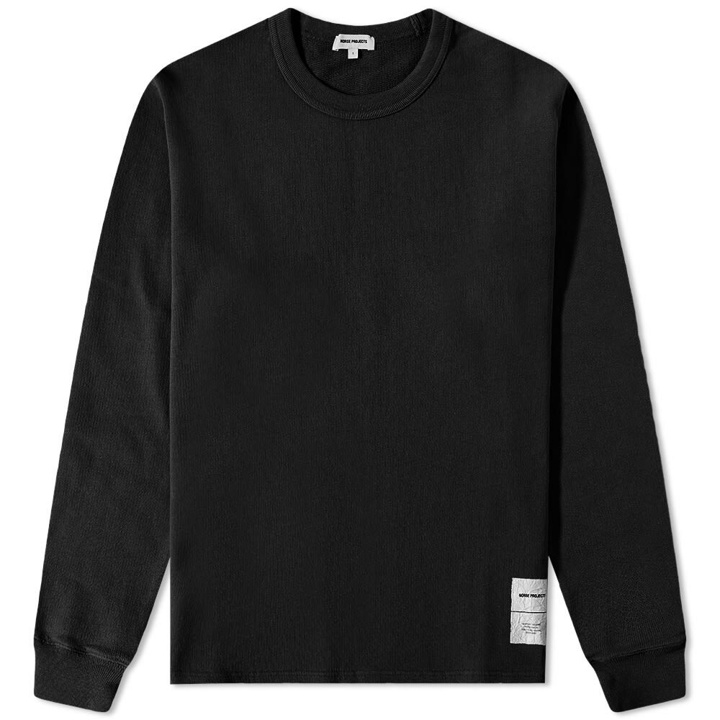 Photo: Norse Projects Men's Fraser Tab Series Crew Sweat in Black