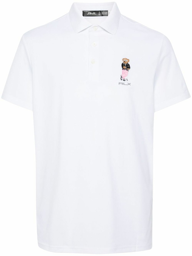 Photo: RLX Ralph Lauren White Polo Bear Piqué Polo Shirt