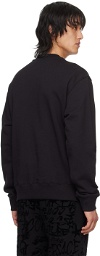Versace Jeans Couture Black Glittered Sweatshirt