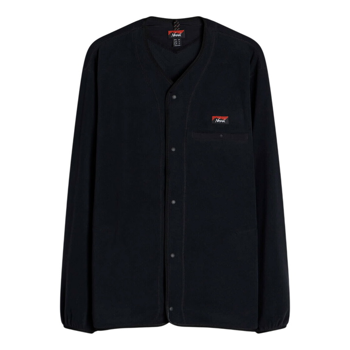 Photo: NANGA Men's Air Warm Fleece Cardigan in Black