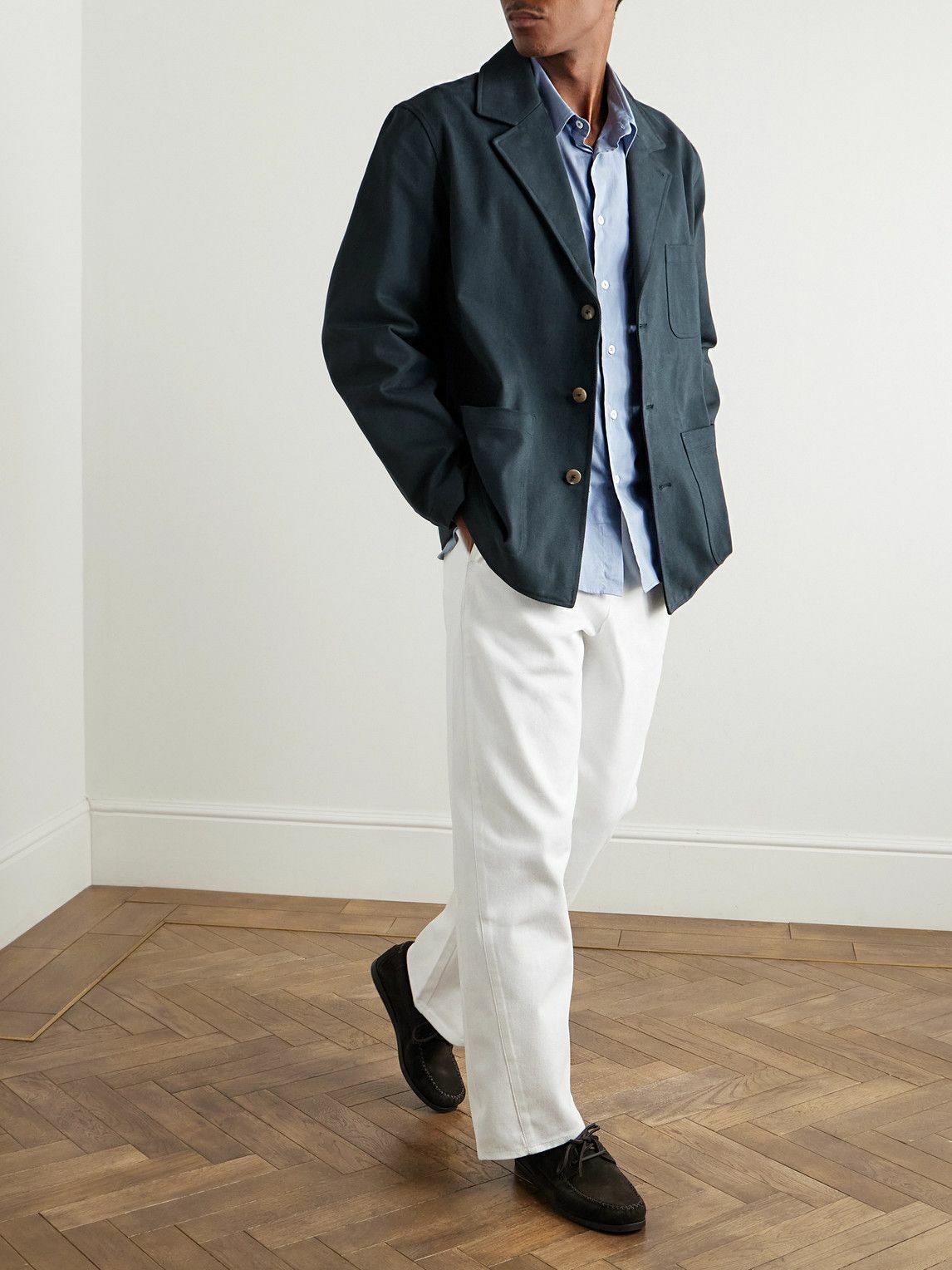 De Bonne Facture - Traveler Cotton-Drill Jacket - Blue