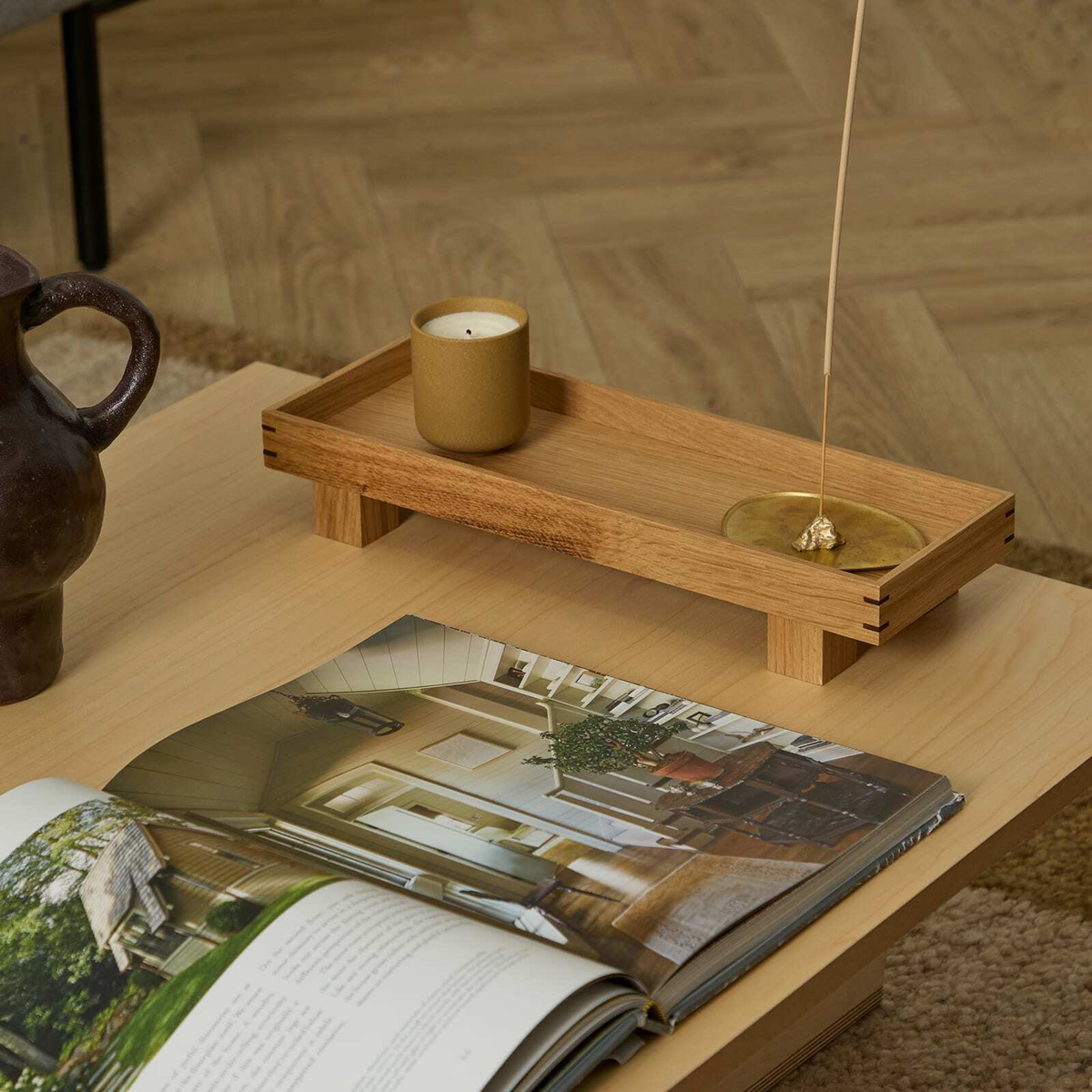 ferm LIVING Bon Wooden Tray - X Small in Oak 