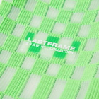 LASTFRAME Women's Sheer Ichimatsu Market Bag Mini in Neon Green/Clear