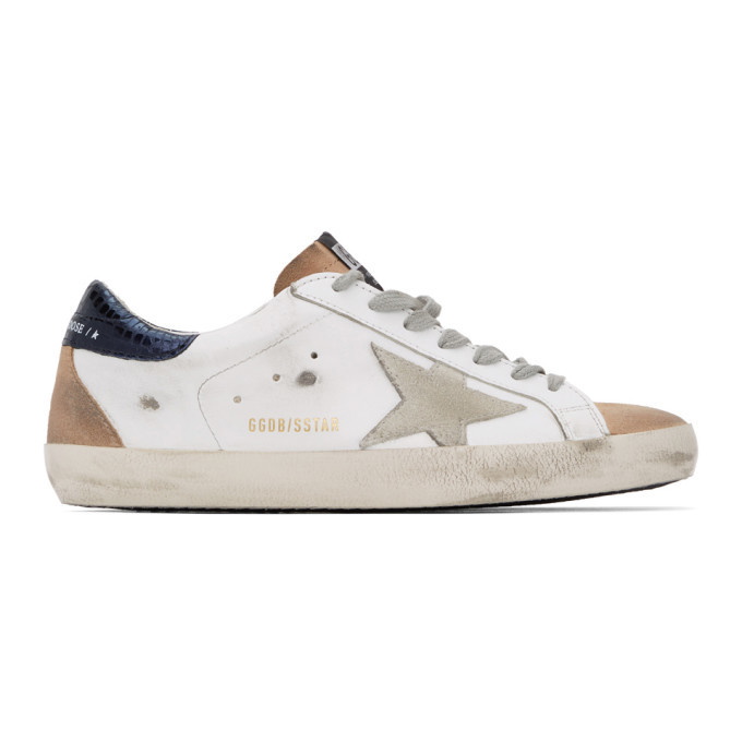 Photo: Golden Goose White and Beige Superstar Sneakers