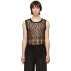 Palomo Spain Black Lace Tank Top