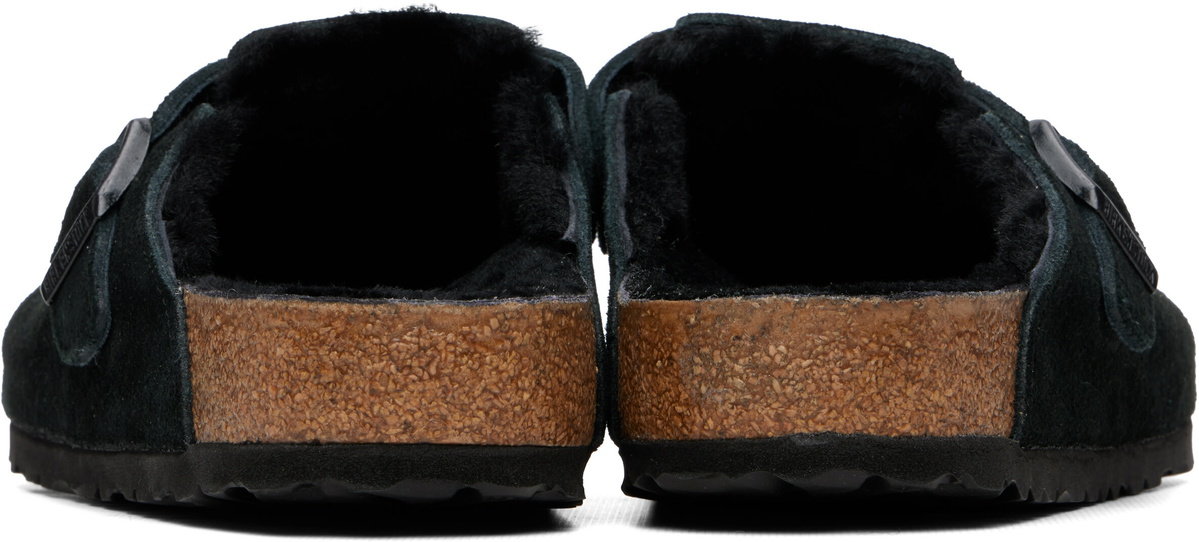 Birkenstock Black Regular Boston Shearling Loafers