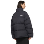 VETEMENTS Black Down Limited Edition Logo Puffer Jacket