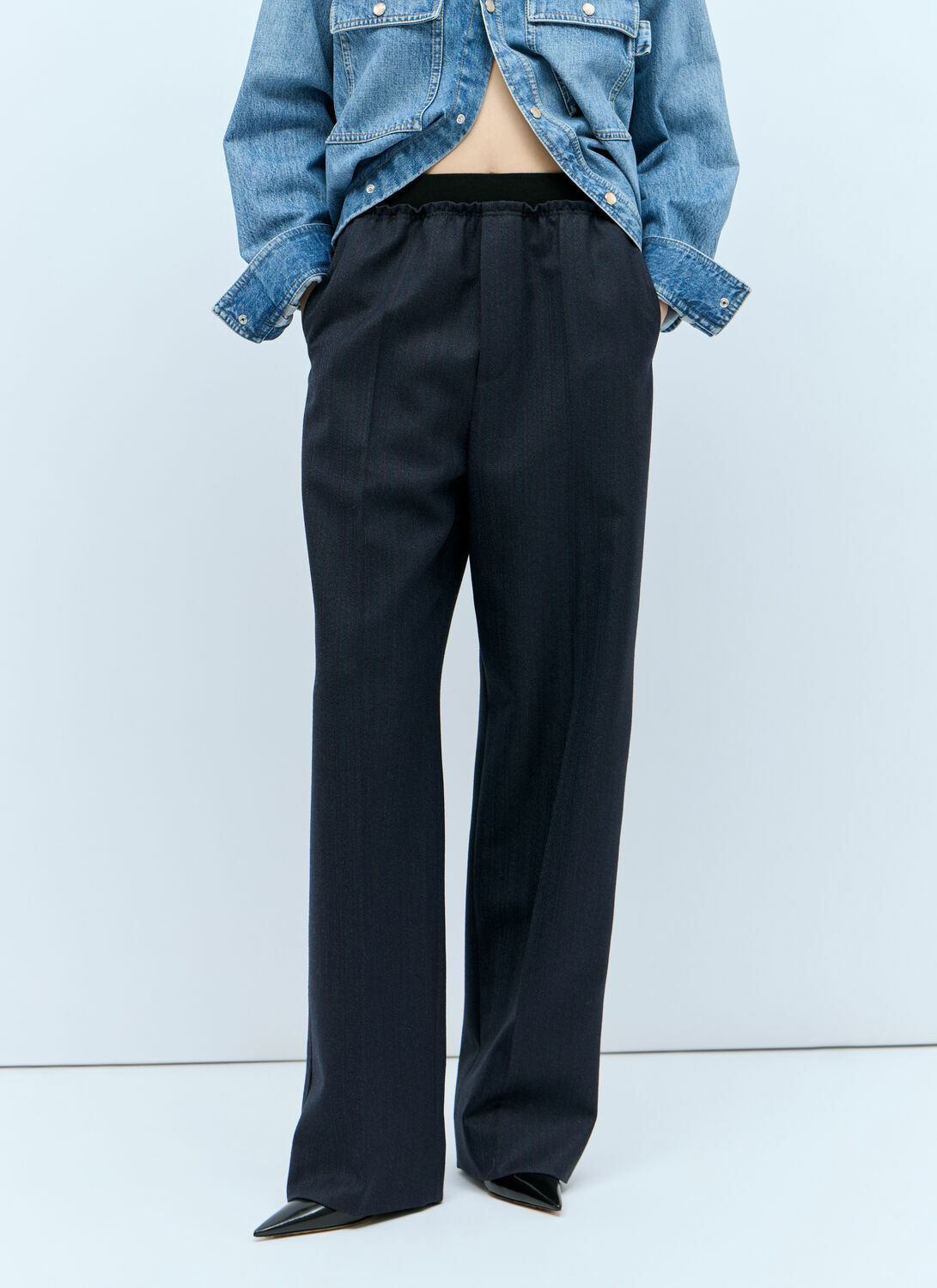 Bottega Veneta Striped Wool Pants