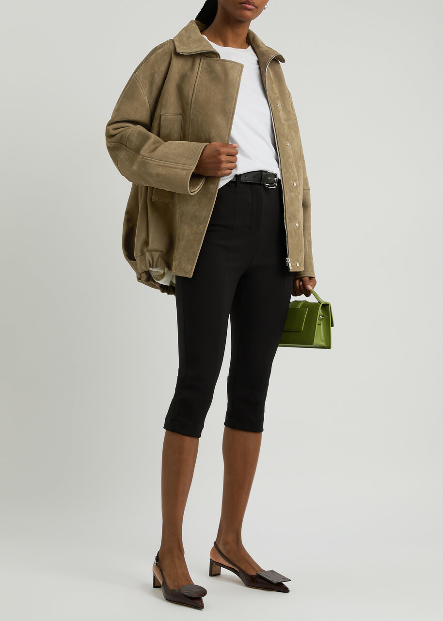 Jacquemus Le Blouson Ciro Cuir Nubuck Jacket Khaki