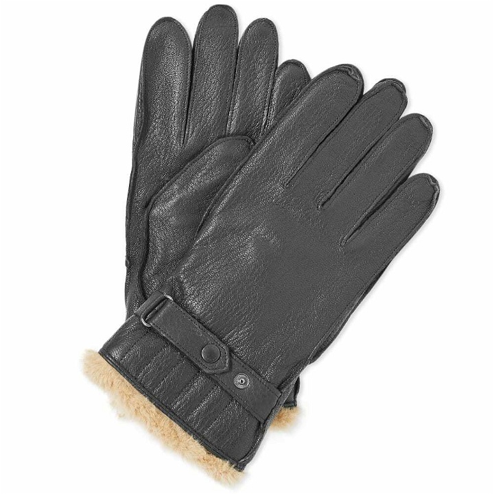 Photo: Barbour Men's Leather Utility Glove in Black