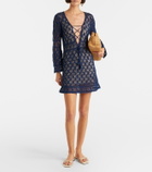 Anna Kosturova Bianca crochet cotton minidress