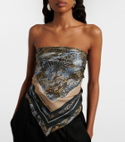 Christopher Esber Snake-print silk scarf