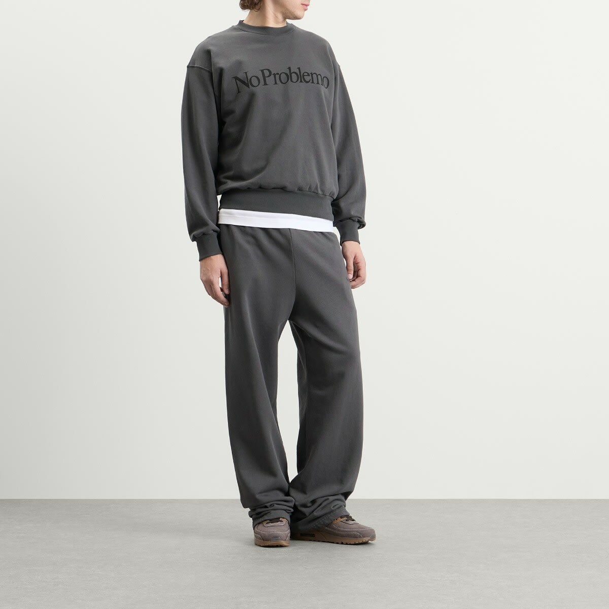 No Problemo Men's Mini Problemo Straight Sweatpant in Iron