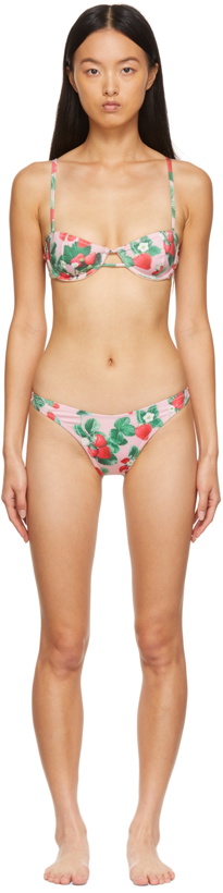 Photo: Fleur du Mal Pink Strawberry Bikini