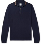 PAUL SMITH - Slim-Fit Merino Wool Half-Zip Sweater - Blue
