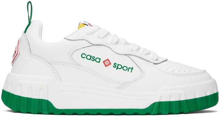 Photo: Casablanca White & Green 'The Court' Sneakers