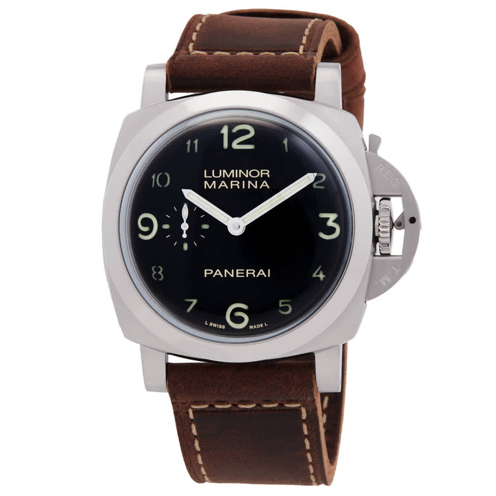 Photo: Panerai Limited Edition 44mm Luminor Marina Automatic Black Dial Watch PAM01759