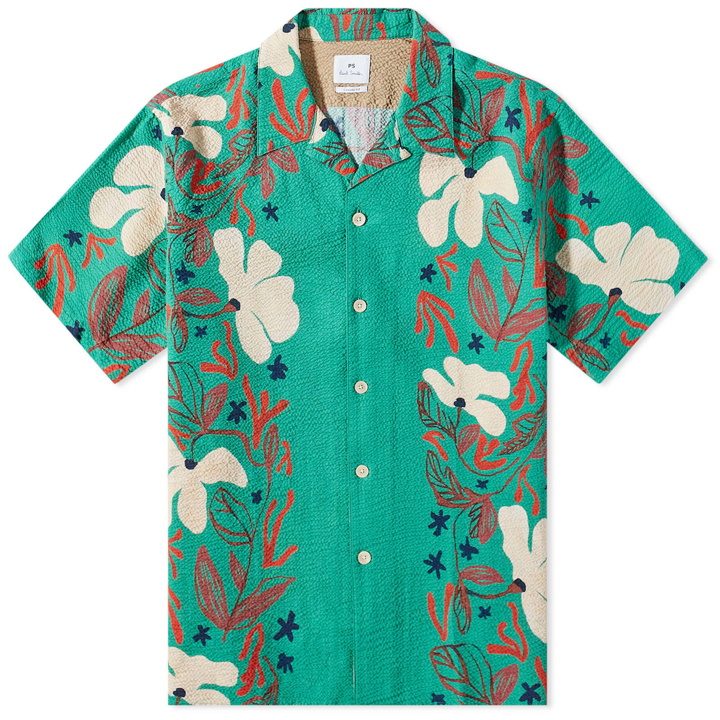 Photo: Paul Smith Men's Sea and Shells Vacation Shirt in Green