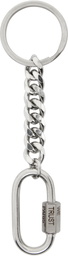 IN GOLD WE TRUST PARIS Silver Curb Chain Keychain