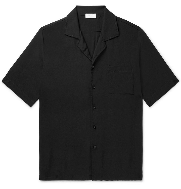 Photo: Rhude - Camp-Collar Printed Woven Shirt - Black