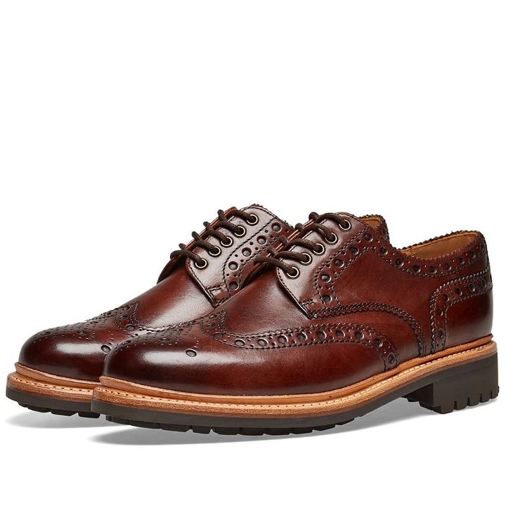 Photo: Grenson Archie C Brogue Brown Hand Painted