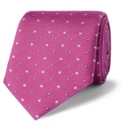 HUGO BOSS - 6cm Traveller Polka-Dot Silk-Jacquard Tie - Purple