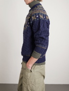 Beams Plus - Cable-Knit Wool Sweater - Blue