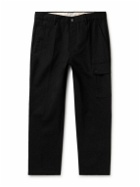 C.P. Company - Straight-Leg Cotton-Twill Cargo Trousers - Black