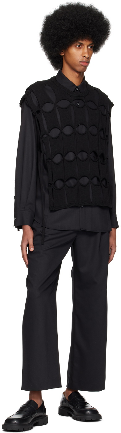 rito structure Black Inverted Pleats Trousers