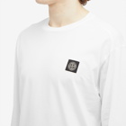 Stone Island Men's Long Sleeve Patch T-Shirt in White