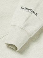 Fear of God Essentials Kids - Logo-Print Cotton-Blend Jersey Hoodie - Gray
