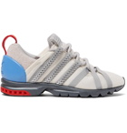 adidas Consortium - AdiStar Comp Advance Suede-Trimmed Mesh Sneakers - Men - Gray