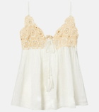 Ulla Johnson Alessia crochet-trimmed cotton gauze top