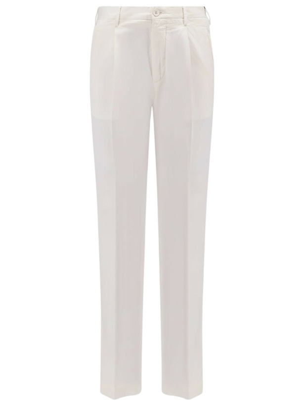 Incotex Pattern 54 Cotton And Linen Trousers Incotex