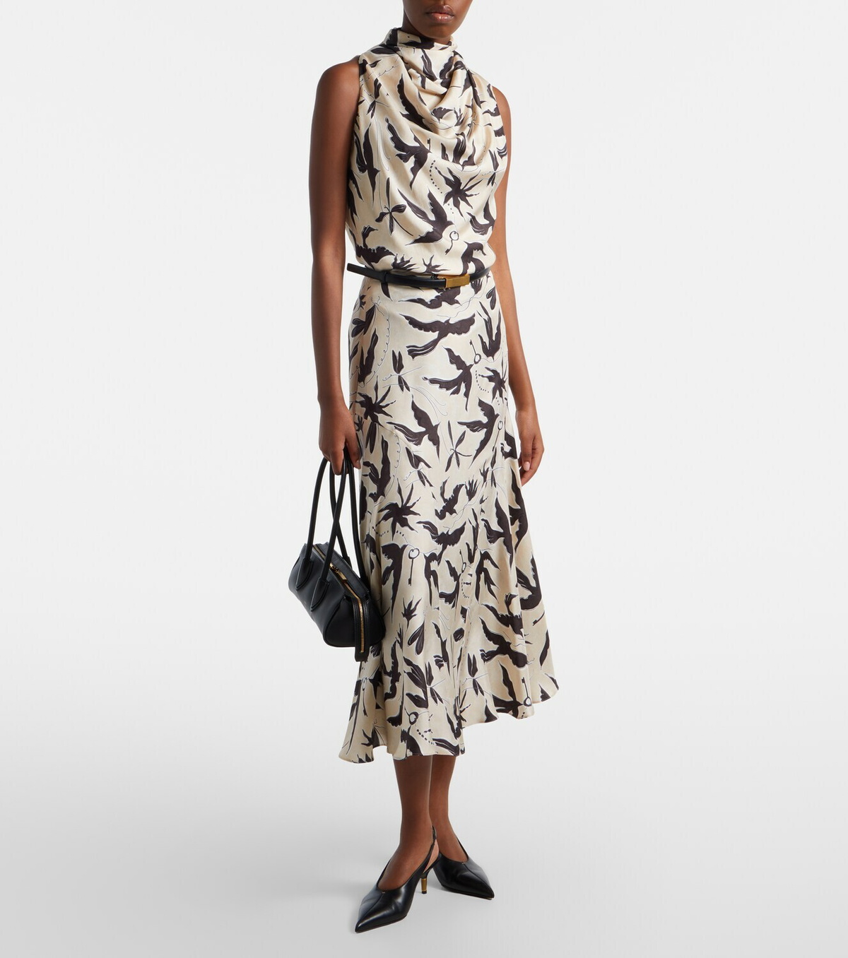 Altuzarra Elton printed silk midi skirt