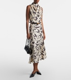 Altuzarra Elton printed silk midi skirt