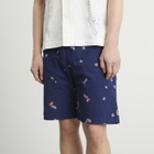 Service Works Men's Paisley Chef Shorts in Royal