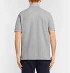 Brioni - Herringbone Cotton-Jersey Polo Shirt - Men - Gray