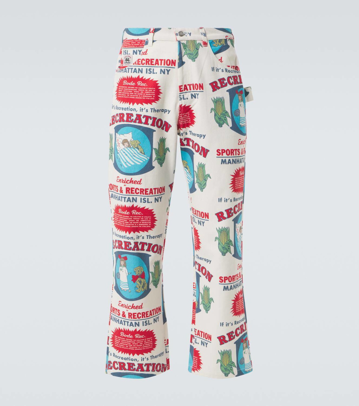 Bode Enrichment Knolly Brook cotton straight pants