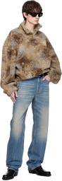 McQueen Brown Oversized Forrest Fleece Sweater