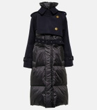 Sacai Wool-trimmed puffer coat